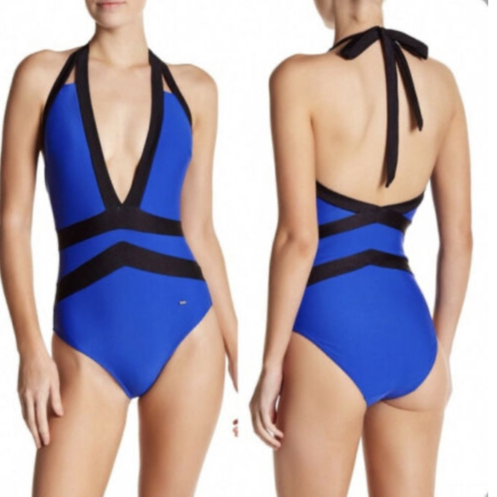 TED BAKER RALINDA TRIANGLE CUT ONE PIECE HALTER NWT
